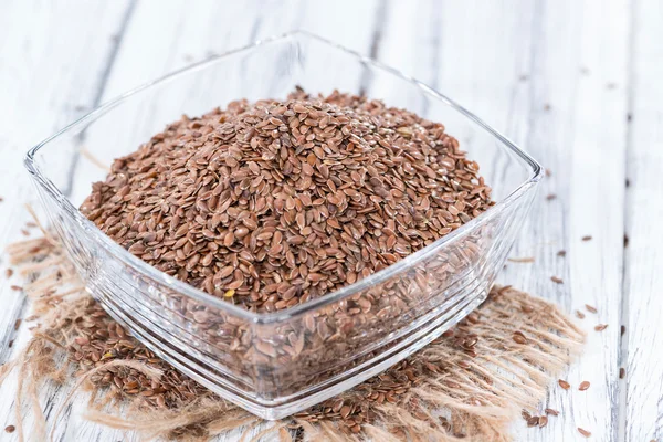 Bowl with Linseeds — Stock Photo, Image