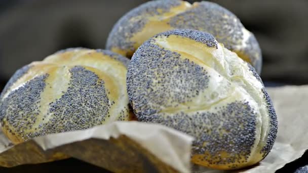 Poppyseed Buns — Stock Video