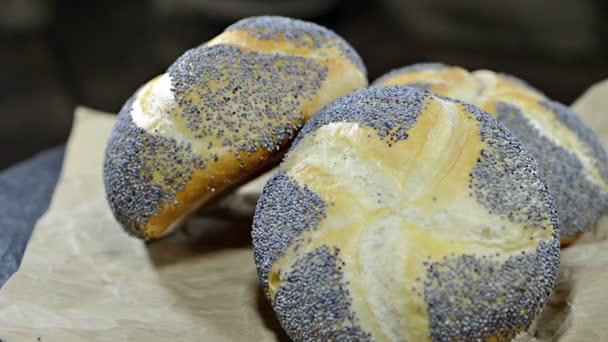 Poppyseed Buns — Stock Video