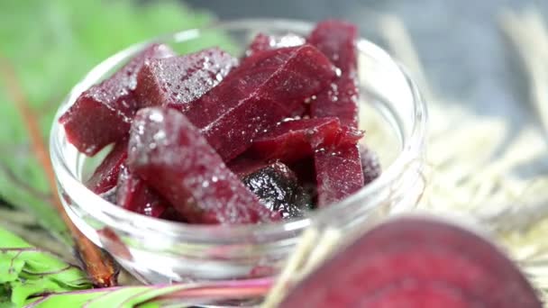 Bowl with Beetroot Salad — Stock Video