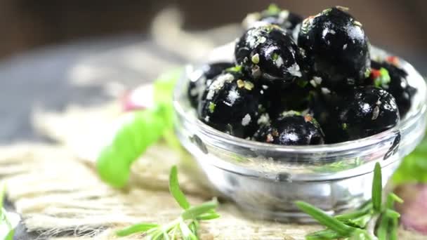 Black Olives — Stock Video