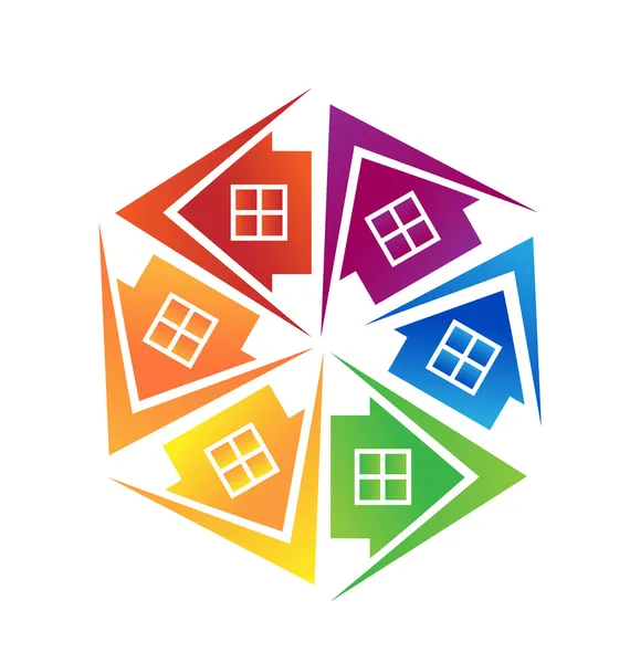 Logo des maisons immobilières — Image vectorielle