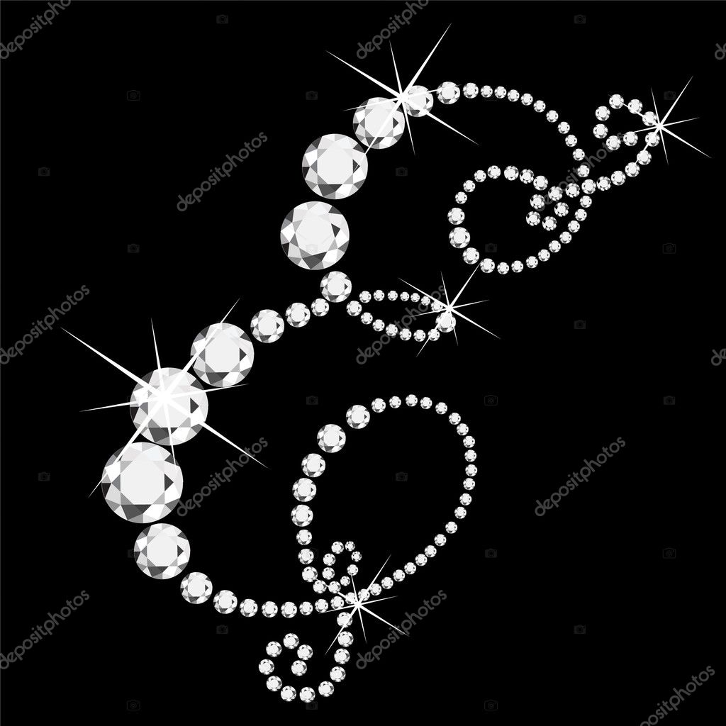 E letra cursiva con diamantes Vector de stock #12329859 de ©Glopphy, image size:1024x1024
