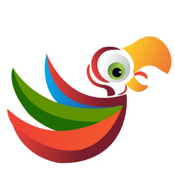 papağan logo vektör