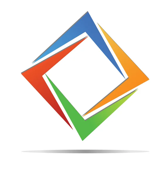 Logo vector colorido diamante — Archivo Imágenes Vectoriales