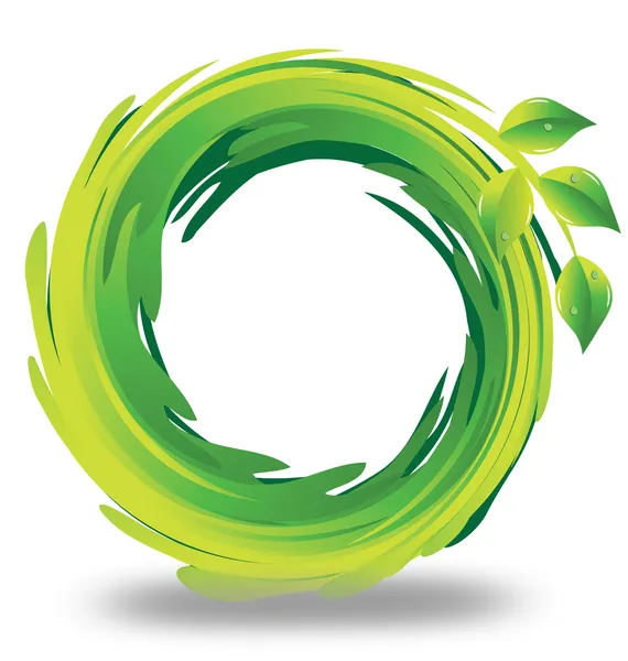 Logo de feuilles tourbillonnantes — Image vectorielle