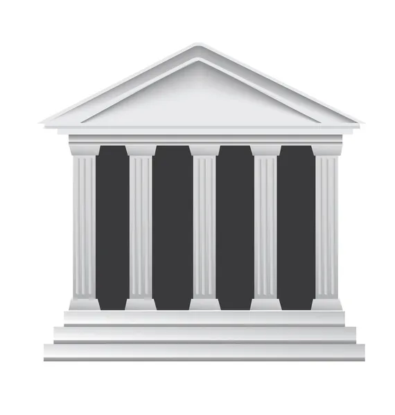 Columns ancient greek historic bank — Stock Vector