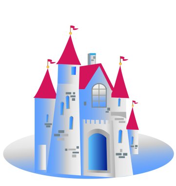 Princess Castle Vector Illustration clipart