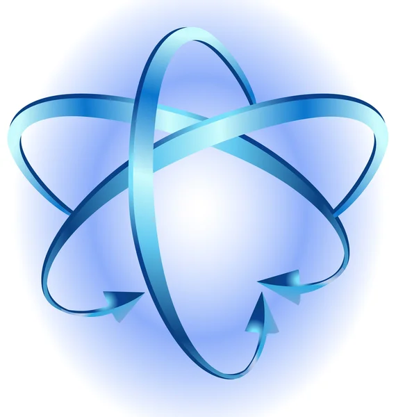 Oklar spin hareketli logo — Stok Vektör