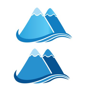 Mountains logo vector clipart