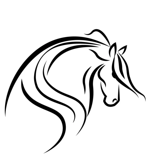 Horse silhouette logo vector — Stock Vector