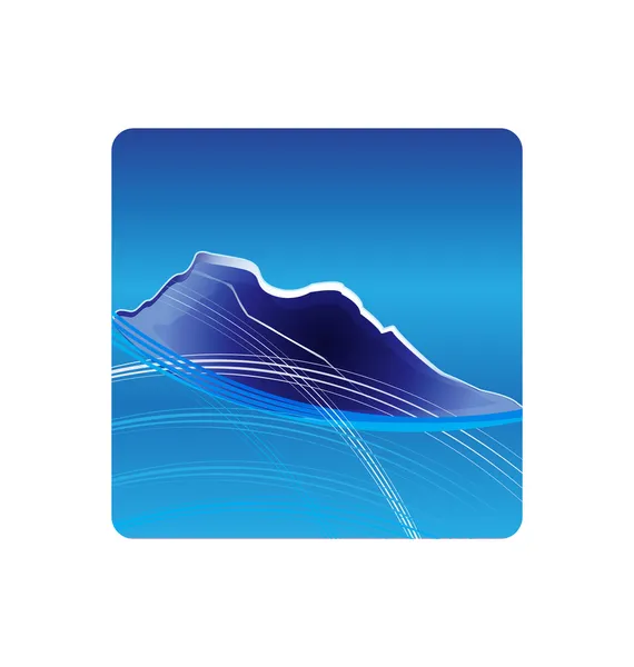 Diseño del logo Blue Mountains vector — Archivo Imágenes Vectoriales