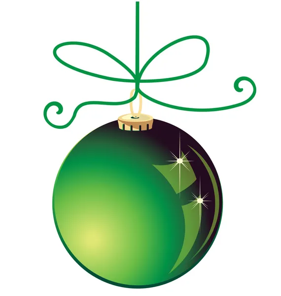 Bola de Natal verde — Vetor de Stock