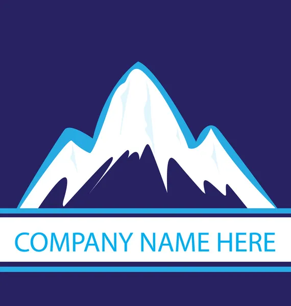 Montañas en color azul marino logo vector — Vector de stock