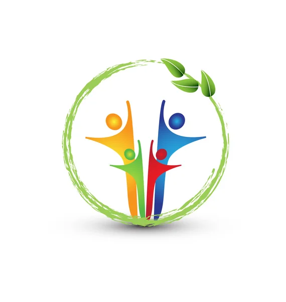 Логотип сімейної та екологічної системи Векторна Графіка