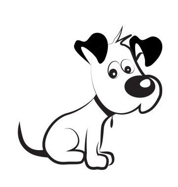 köpek utangaç terrier siluet vektör
