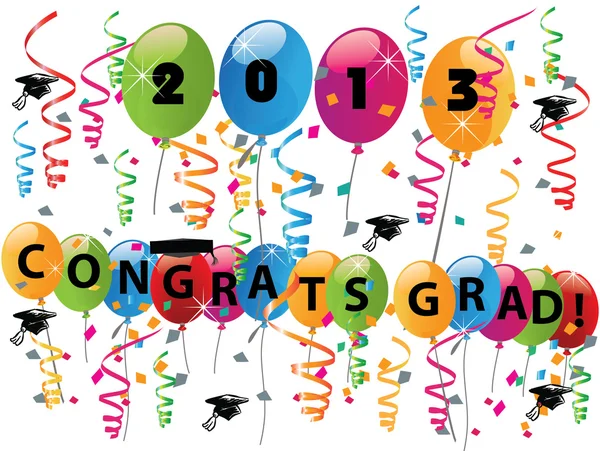 2013 Congrats grad celebration — Stock Vector