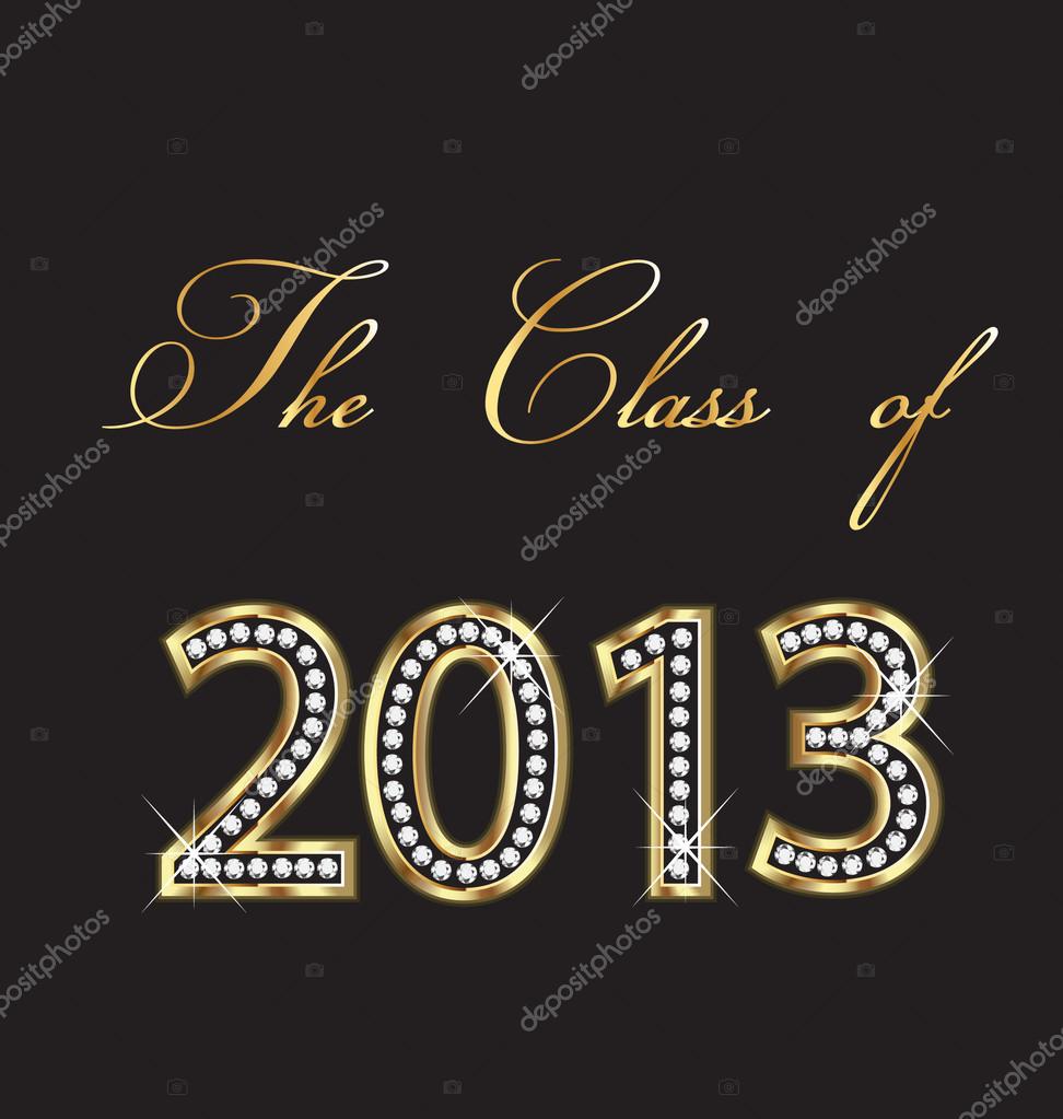 The class of 2013 in gold and diamonds bling bling