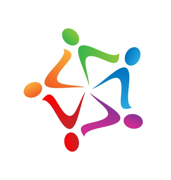 Teamwerk logo — Stockvector