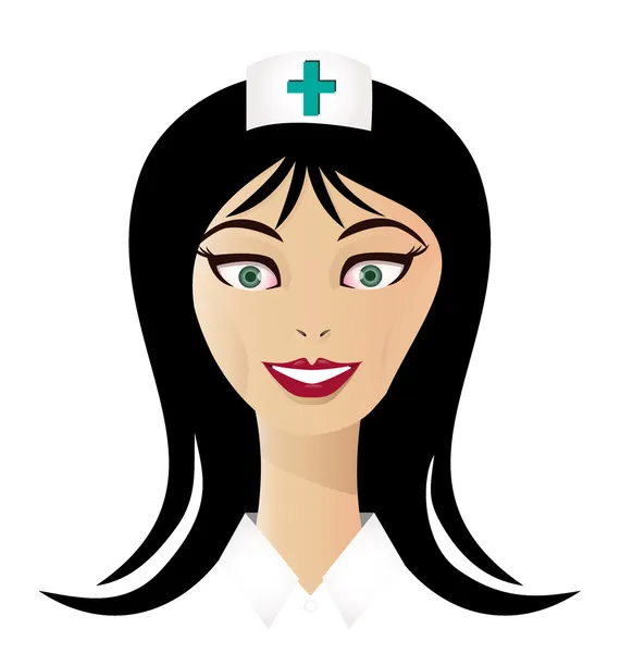 Pretty nurse face — Stock Vector