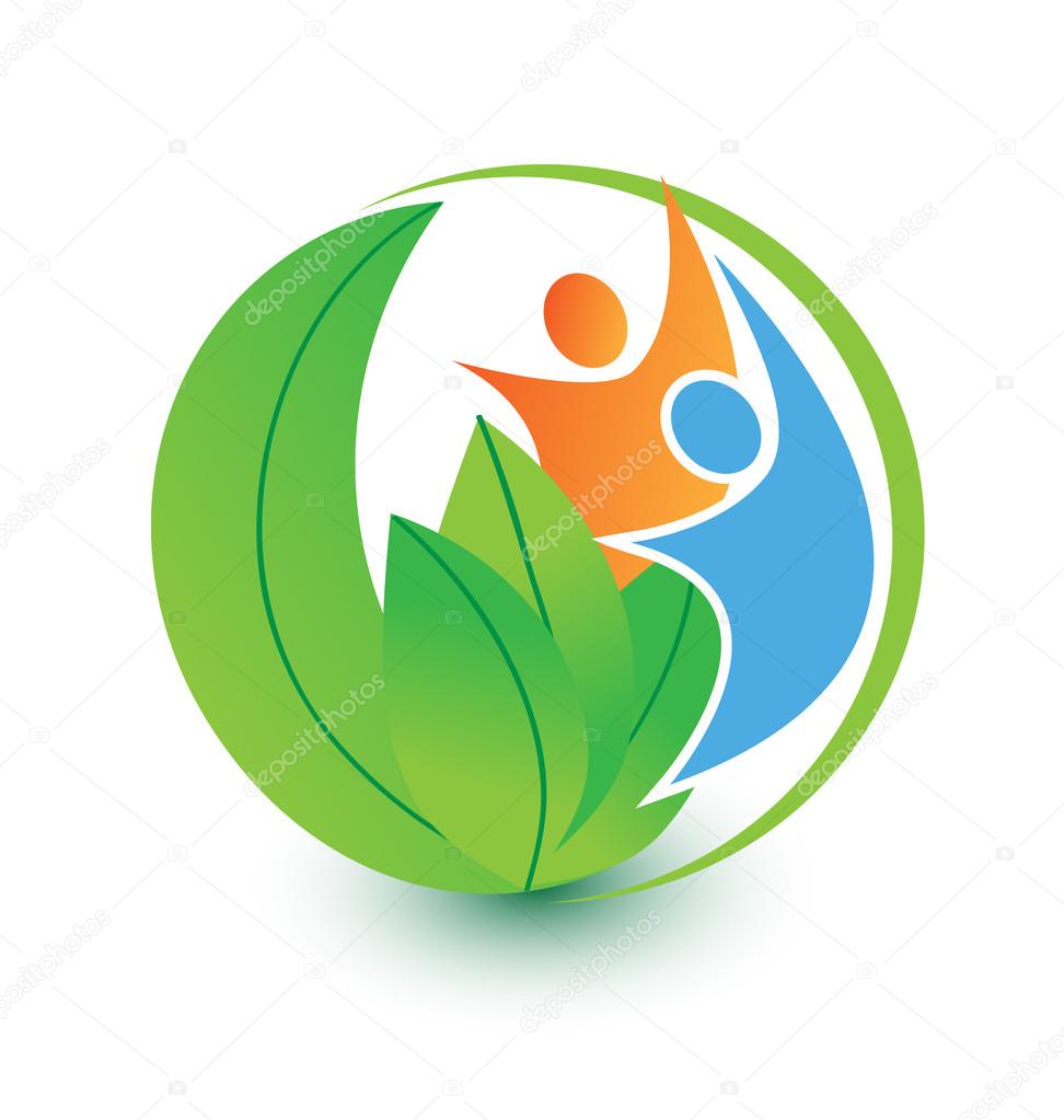 In harmony with the nature earth logo