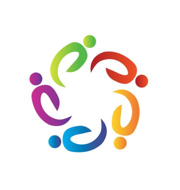 ekip çalışması hayırseverlik logo vektör
