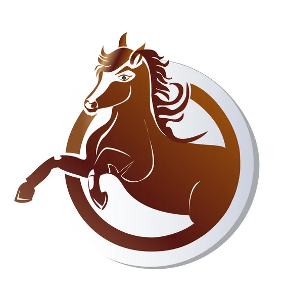 Icône cheval logo vecteur — Image vectorielle