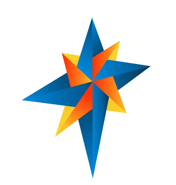 Abstrakte Kompassrose Logo Vektor — Stockvektor