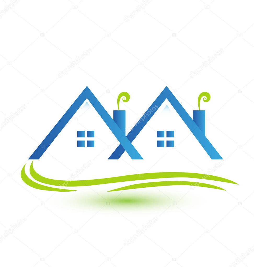 Townhouses real estate logo vector