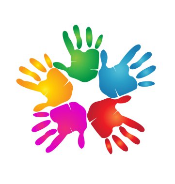 eller takım logo vektör