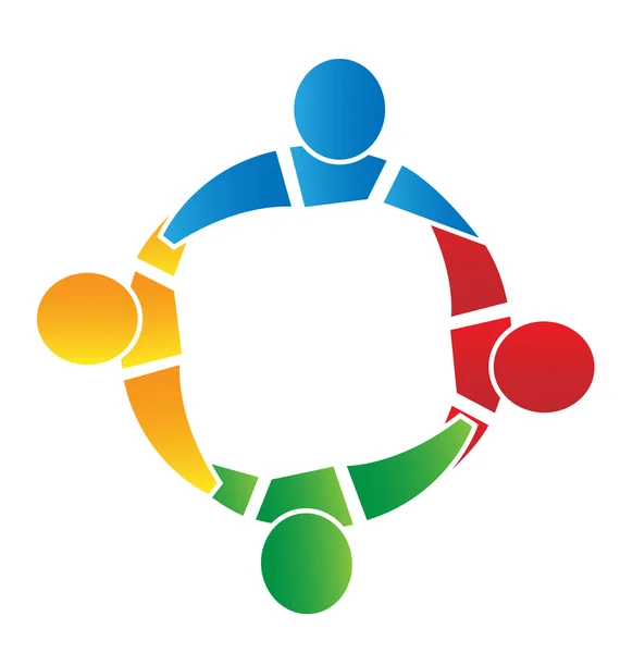 Pracy zespołowej różnorodności logo — Wektor stockowy