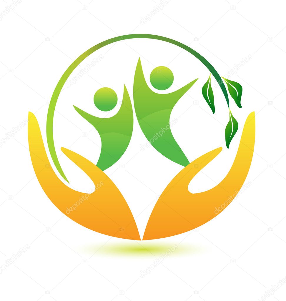 Healthy and happy logo vector
