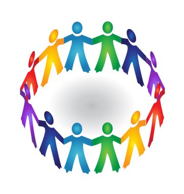 bir kucaklama logo çalışması