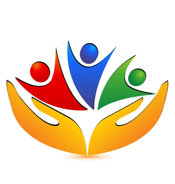 ekip çalışması eller ve bağlantıları logosu