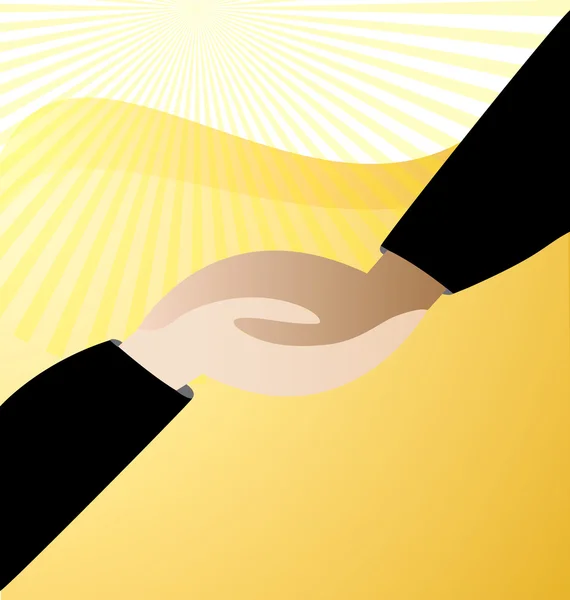 Handshaking business logo vector — Stock Vector