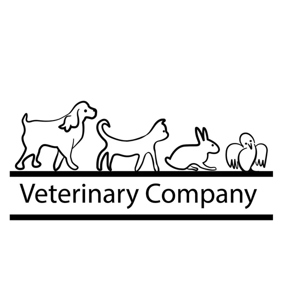 Vétérinaire entreprise logo vecteur — Image vectorielle