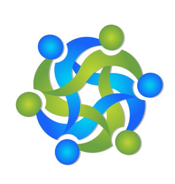 Takım çalışması iş logo vektör swooshes