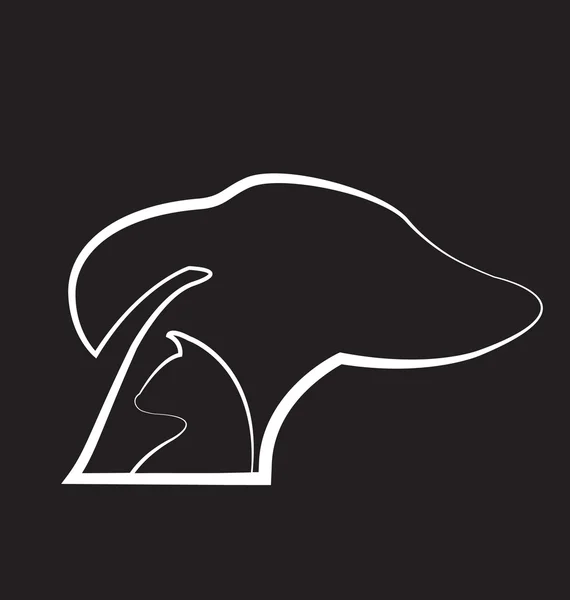 Silhuetas de gato e cão logotipo vetor — Vetor de Stock