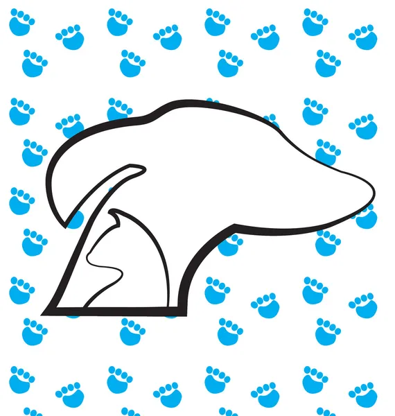 Cabeças de cães e gatos silhuetas logotipo vetor — Vetor de Stock