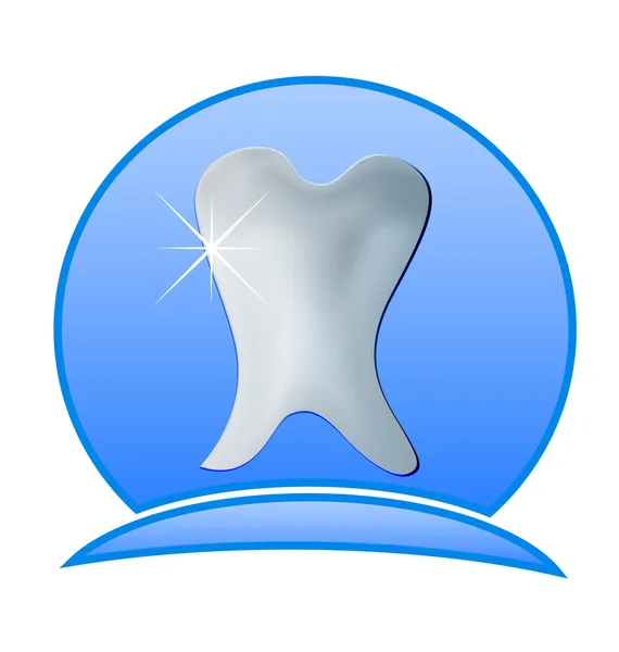 Ilustración del logo del dentista - Icono dental del diente — Vector de stock
