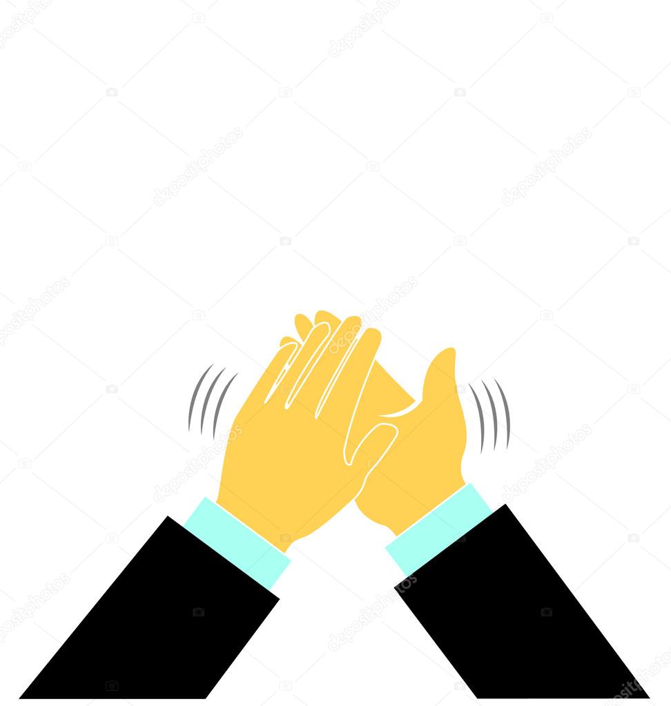 Hands in a applause logo vector