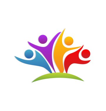 ekip çalışması mutlu Ortaklar iş logo