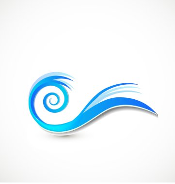 girdap mavi dalgalar logo vektör