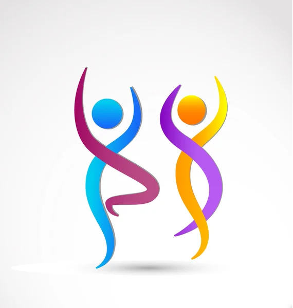 Logo dans çift — Stok Vektör