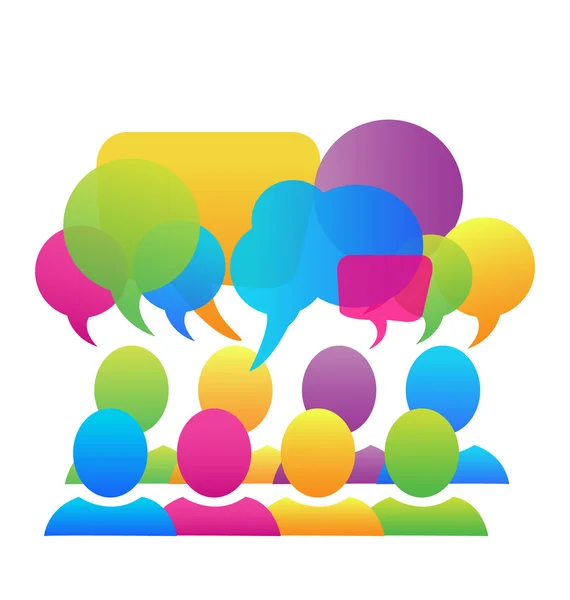 Business social media network speech bubbles logo de l'entreprise — Image vectorielle