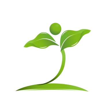 doğal sağlık logo vektör