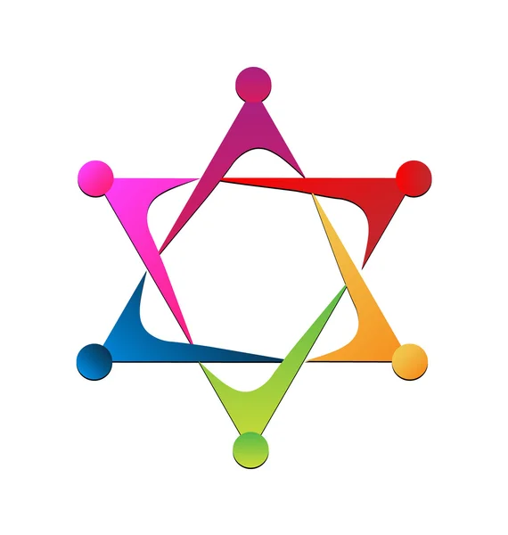 Вектор логотипа команды единства — стоковый вектор