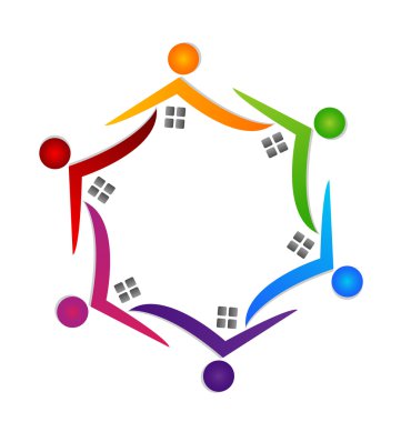 Emlak takım logo vektör