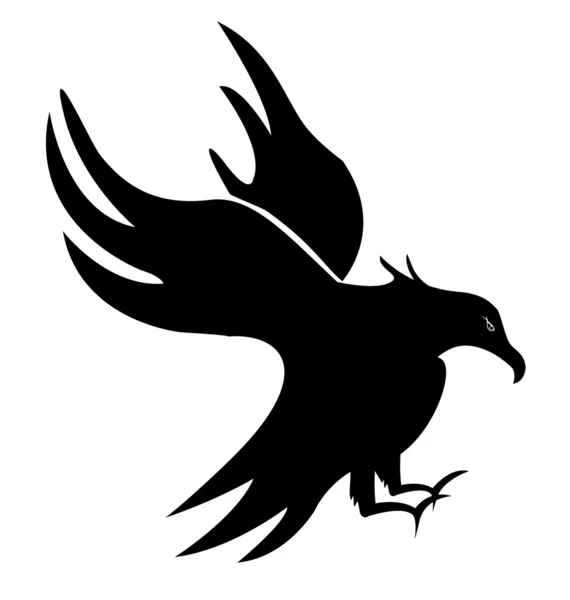 Vector de silueta de águila — Archivo Imágenes Vectoriales