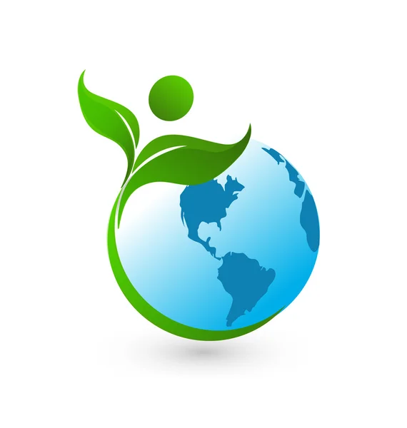 Gesunde Welt Logo Hintergrund — Stockvektor